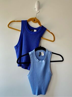 (2 PC) H&M Divided Racerback Knit Tank Tops